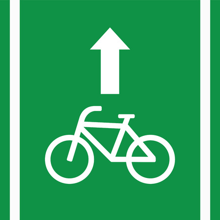 green bike laneのイラスト素材