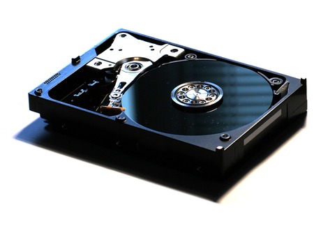   Hard disk on a white 