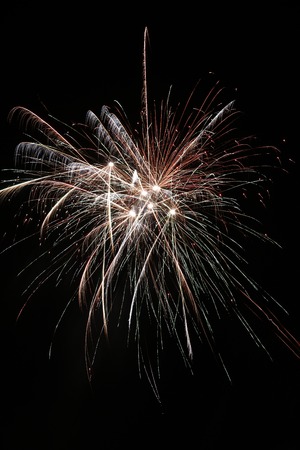 Fireworks on pure black background (can easily be set on a custom background).