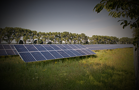 Solar power plant outside the town.