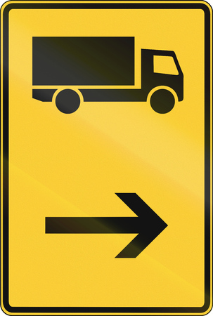 German direction sign for lorries.の写真素材