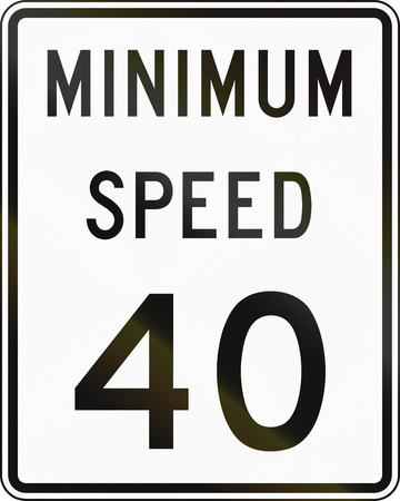 United States minimum speed signの写真素材