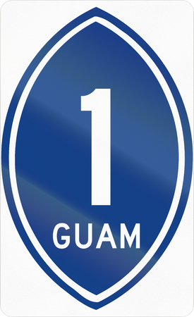United States Guam Territorial Highway shieldの写真素材