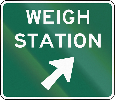United States MUTCD weigh station signの写真素材