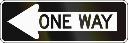 United States traffic sign: One way