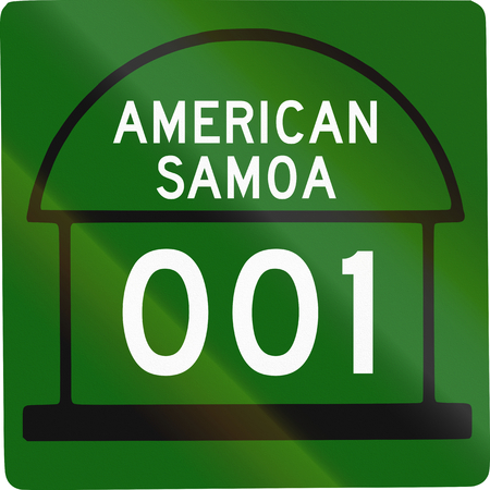 United States American Samoa Territorial Highway shieldの写真素材