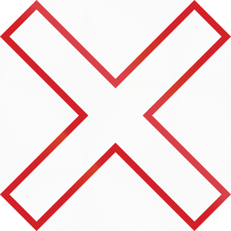 Canadian warning sign at a level crossing.の写真素材