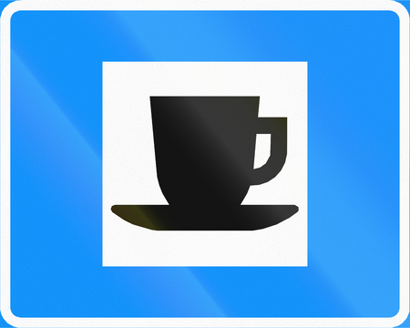 Finnish road sign no. 725. Cafeteria or refreshmentsの写真素材