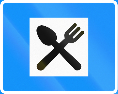 Finnish road sign no. 724. Restaurantの写真素材