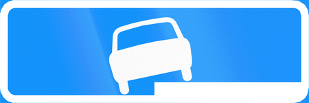 Finnish road sign - Method of parking on pavementの写真素材