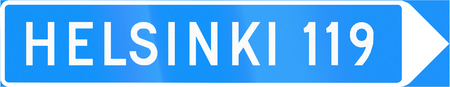 Finnish road sign no. 641. Direction sign