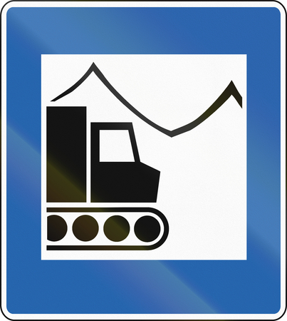 Icelandic service road sign - Snowcat Tripsの写真素材