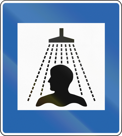 An official Icelandic road sign - Showerの写真素材