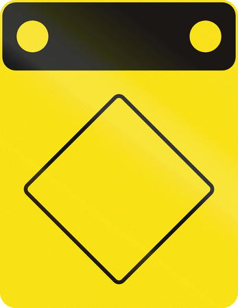 An Australian template for a warning sign used in Victoria.の写真素材
