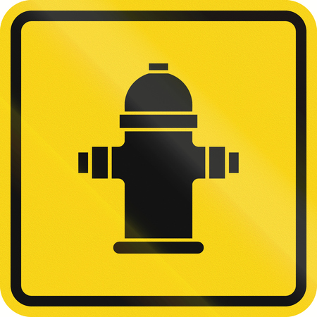 Fire hydrant sign in Canada. This sign is used in Ontario.の写真素材