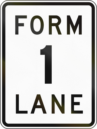 Road sign in the Philippines - Form 1 Lane.の写真素材
