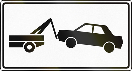 Tow Away Zone Sign used in Slovenia.の写真素材