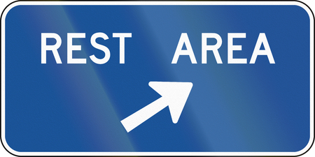 United States MUTCD guide road sign - Rest area.の写真素材