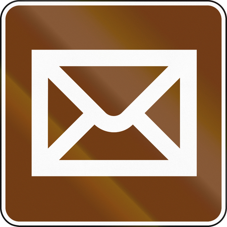 United States MUTCD guide road sign - Post office.の写真素材