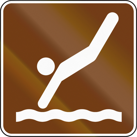 United States MUTCD guide road sign - Diving.の写真素材