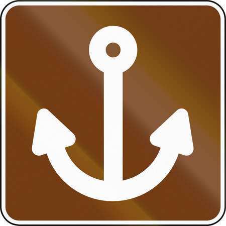 United States MUTCD guide road sign - Marina.の写真素材