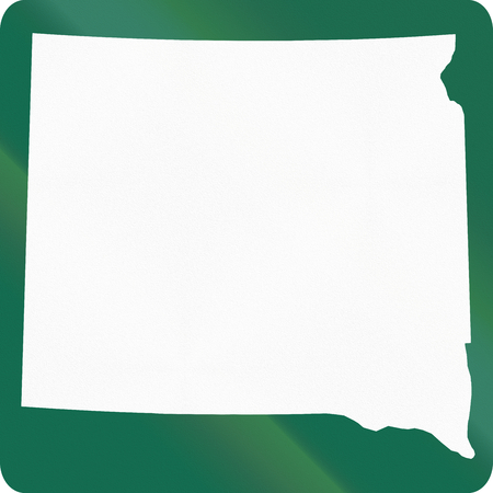 Blank South Dakota Highway Route shield used in the US.の写真素材