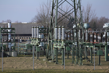 Electrical relays of an industrial plant.