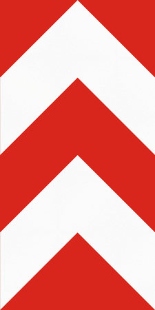 Road sign used in Hungary - Chevron.