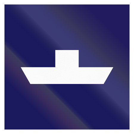 Maritime fairway sign of Finland - Free ferry.の写真素材