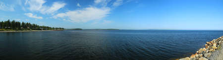 Baltic sea coast in summer in northern Sweden.の写真素材