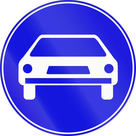 Road sign - start of controlled-access highway.の写真素材