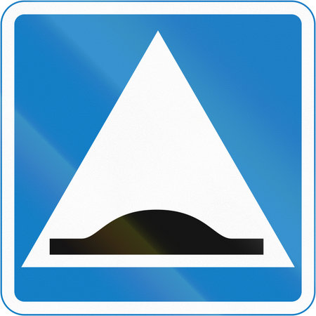 Information road sign in Uganda - Hump.の写真素材
