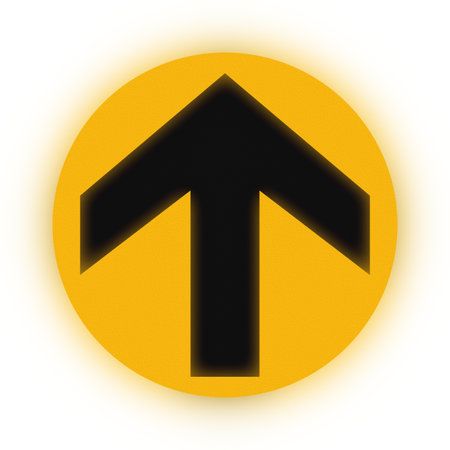 Traffic signal used in Germany - Amber straight traffic light.