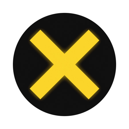 Switch signal for trams in Germany - Switch is being passed - Yellow version.の写真素材