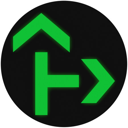 Traffic signal used in Germany - Green traffic light to the right and straight.の写真素材