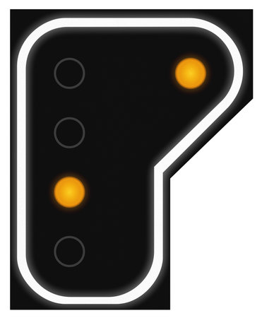Belgian major railway signal - Passage at full speed, but next signal may be red.の写真素材
