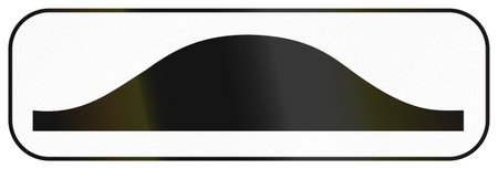 Additional road sign panel used in France - Speed bump.の写真素材