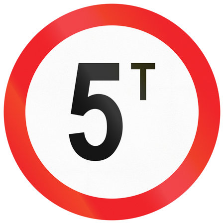 Road sign used in India - Load limit.の写真素材