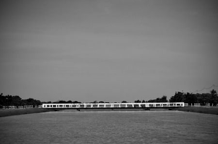 white Cement old bridgeの写真素材