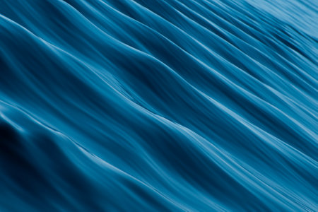 abstract blue background with some smooth lines in it (see more in my portfolio)の写真素材