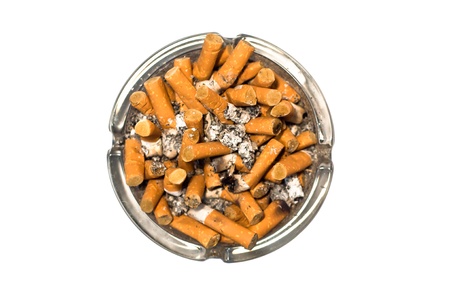 Ashtray on a white backgroundの写真素材