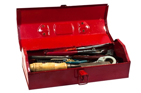 Tool box on a white background