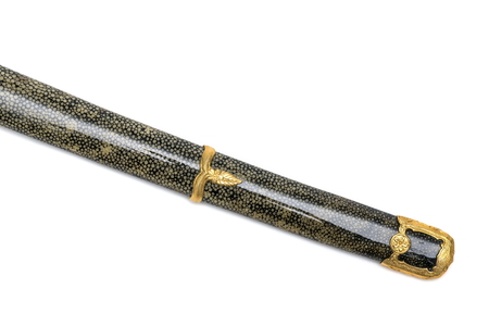 Japanese Marine Sword From World War 2  isolated in white background.の写真素材
