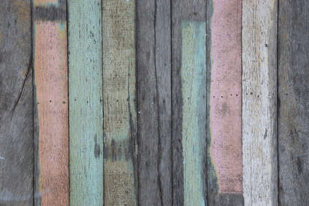 Old pastel plank in vertical line. Soft focus.の写真素材