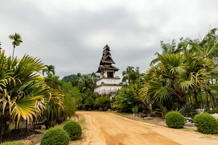 PATTAYA, THAILAND - MAY 5, 2022 ; Nongnooch Tropical Botanical Garden is a very popular tourist destination. It is regarded as one of the 10 most beautiful gardens in the world. in Chonburi Province.のeditorial素材