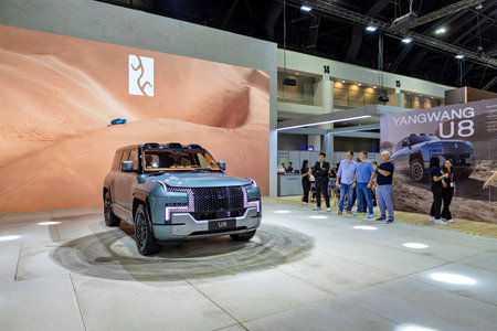 Nonthaburi, Thailand - Dec 6, 2023 : YangWang U8 received a lot of attention because it is the most luxurious model of BYD in Thailand Motor Expo 2023 at IMPACT Challenger 1-3 from Nov. 30 - Dec.11.のeditorial素材