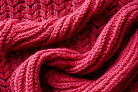 Textured knitwear with charming knitting pattern. Add warmth to clothing and home decorations. Simplicity makes clothes look comfortable and relaxed. Ready to have its own charm It is widely accepted.の素材