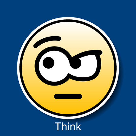 Vector Smiley Thinkのイラスト素材