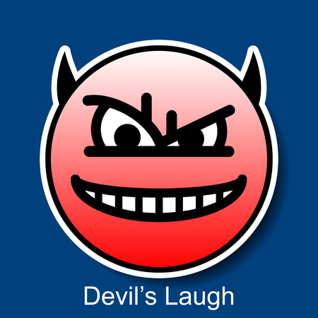 Vector Smiley Devil's Laughのイラスト素材