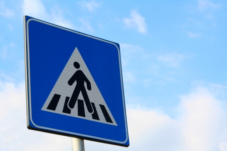 Man crossing the roadの写真素材